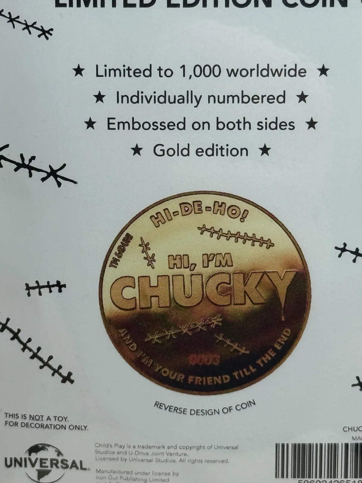 Chucky – Limited Edition Gold Coin Universal, image 4