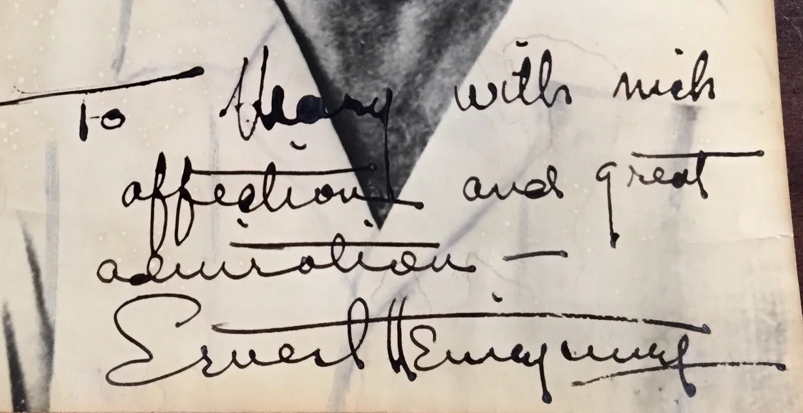 ERNEST HEMINGWAY—SIGNED Photo•Won NOBEL—OldMan•Farewell Arms•BellTolls•SunRises, изображение 2