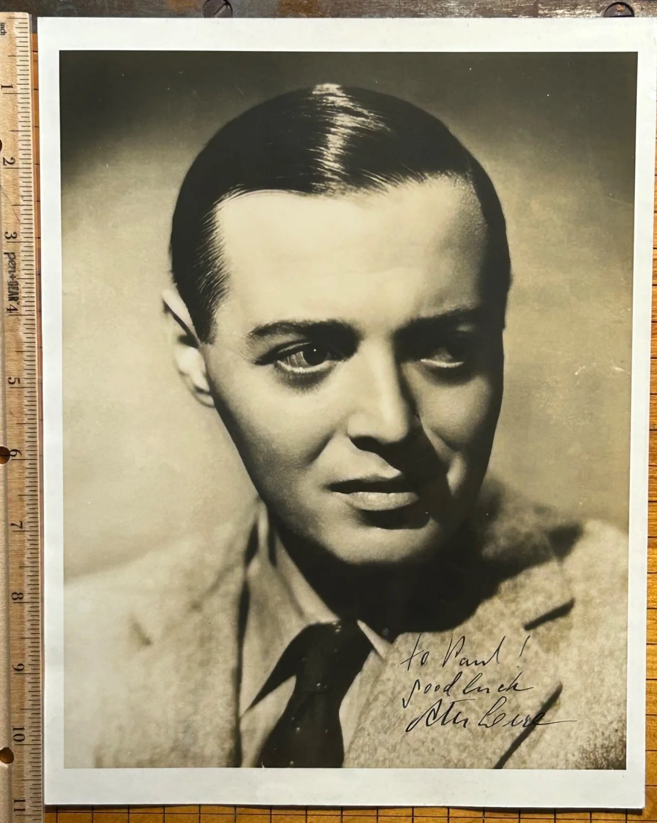 PETER LORRE —SIGNED PHOTO—Casablanca•Arsenic & Old Lace•Maltese Falcon•M•Bogart, изображение 2