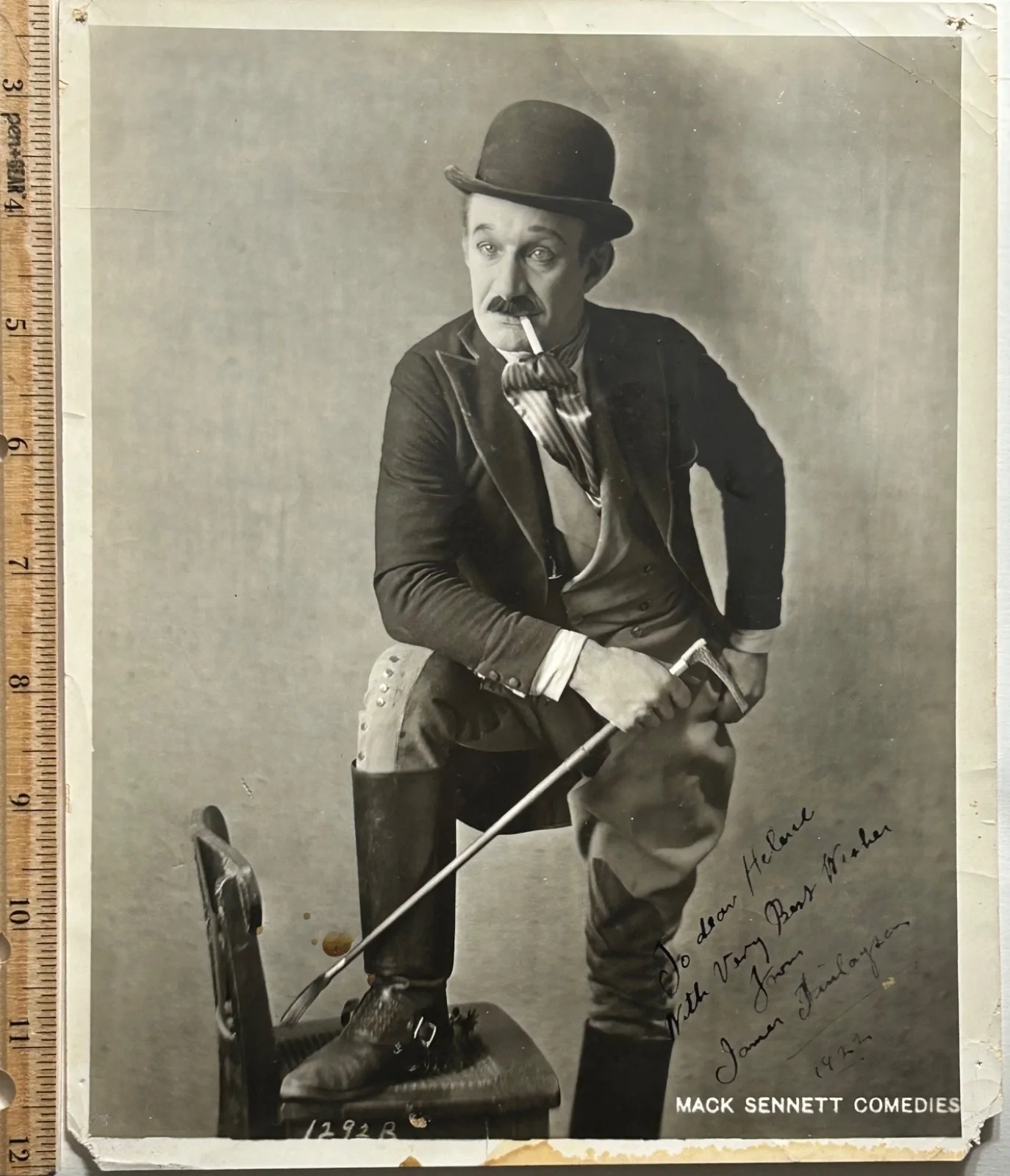 JAMES FINLAYSON—SIGNED PHOTO+COA—33Laurel+Hardy•Roach•Sennett•Lubitsch•Hitchcock, image 5