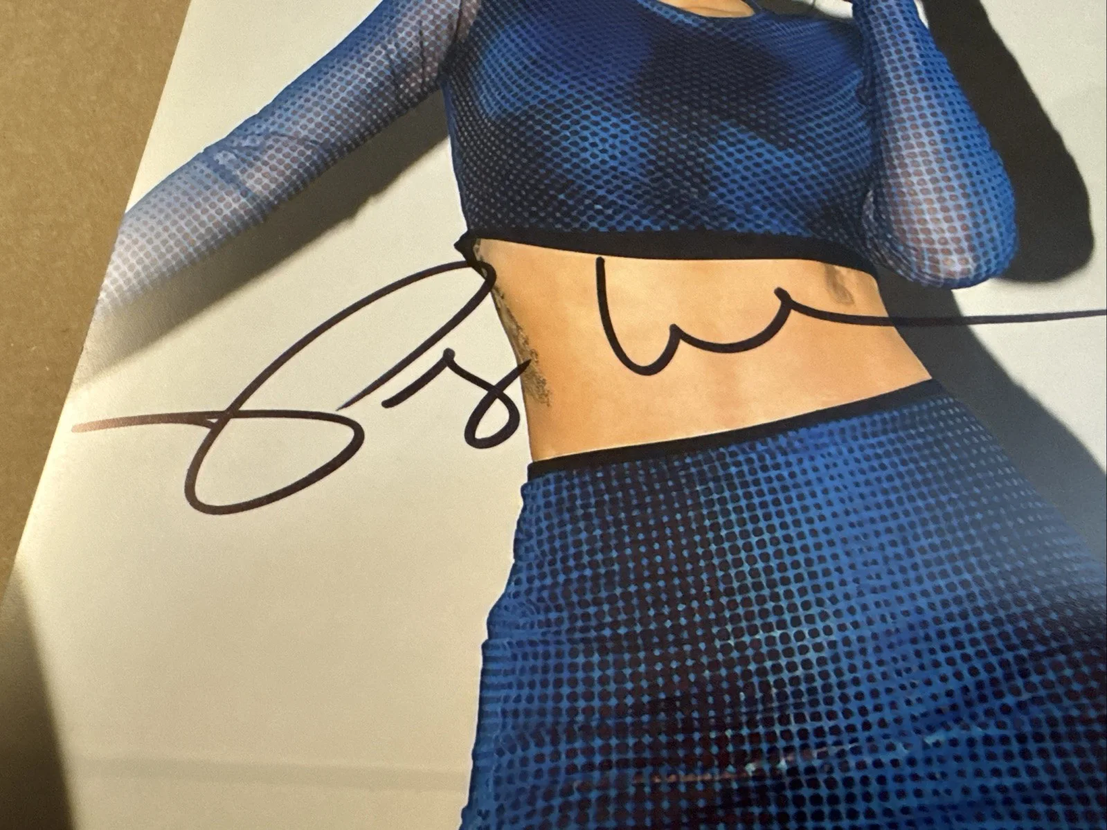 Megan Fox — Megan Fox Blue Dress Signed Autographed Photo 8X10 COA, image 2