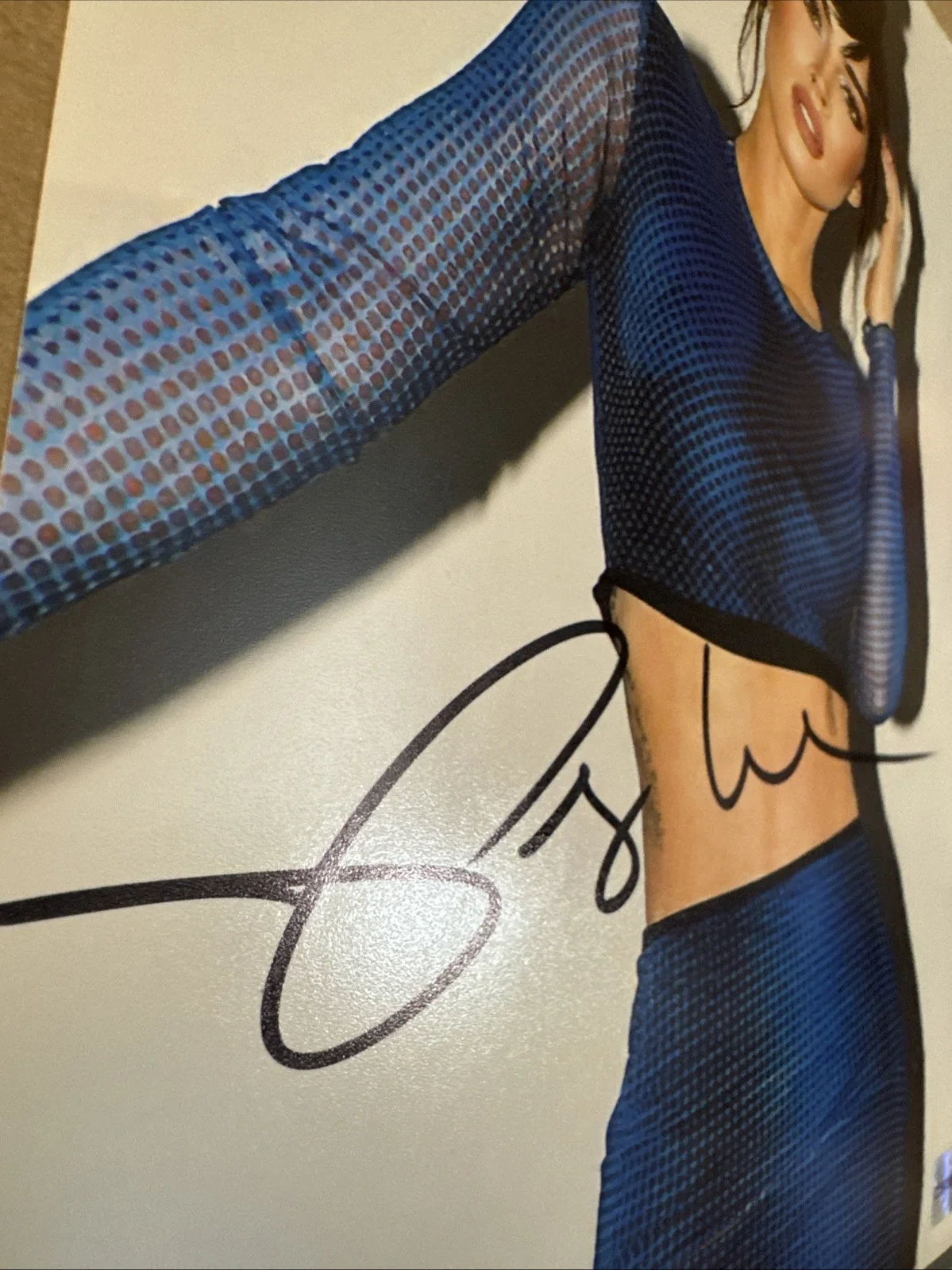 Megan Fox — Megan Fox Blue Dress Signed Autographed Photo 8X10 COA, image 3