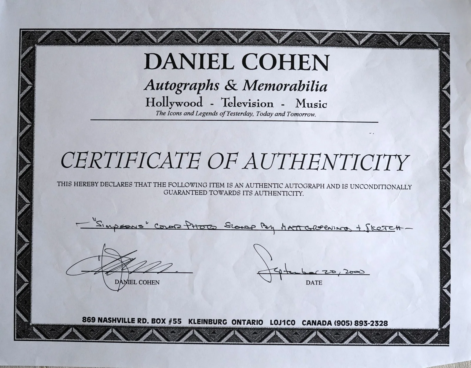Trey Parker, Matt Stone — Trey Parker and Matt Stone signed photos with authenticity certificates, image 4