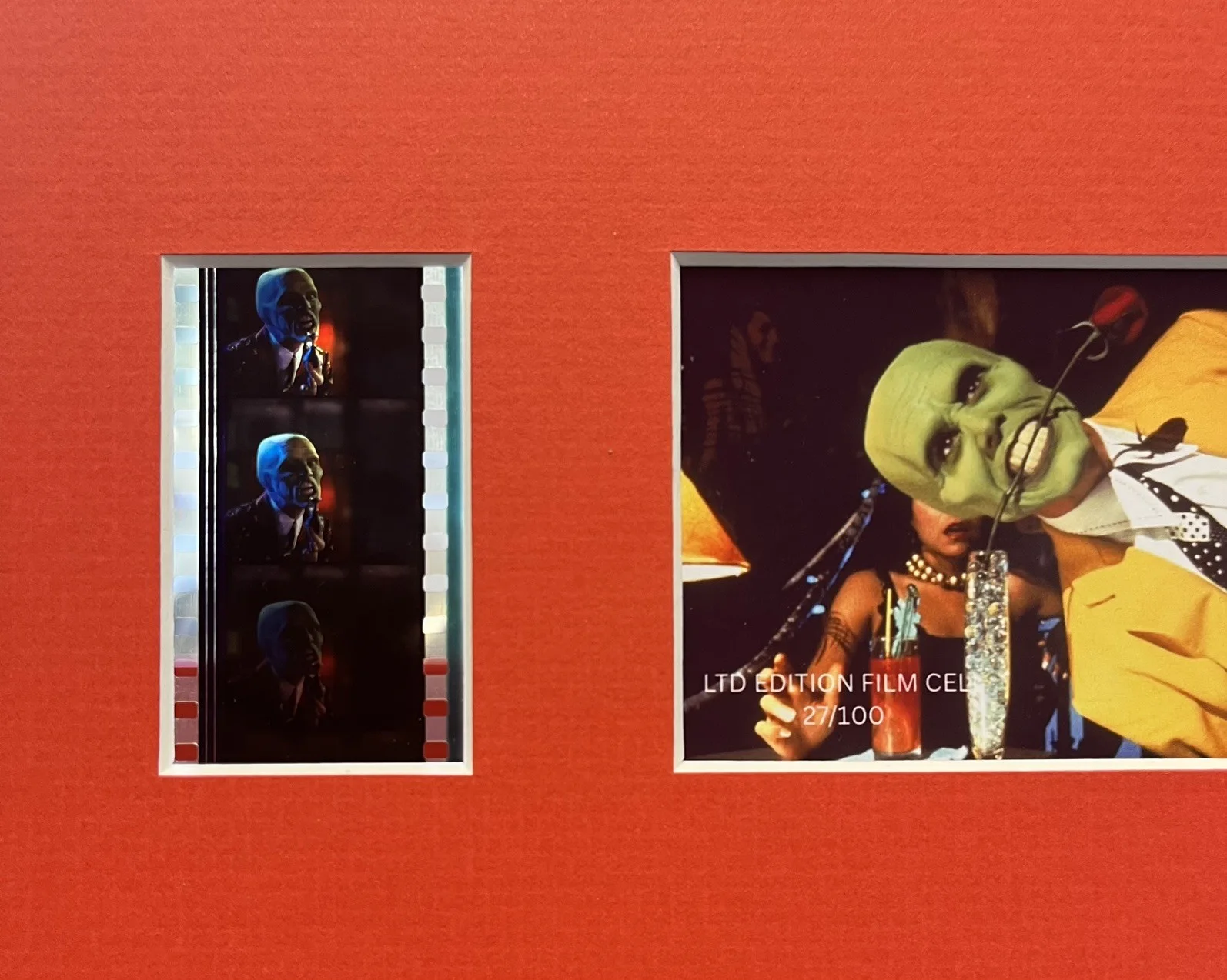 THE MASK Jim Carrey. 35mm Film Cell Mounted Display, изображение 3