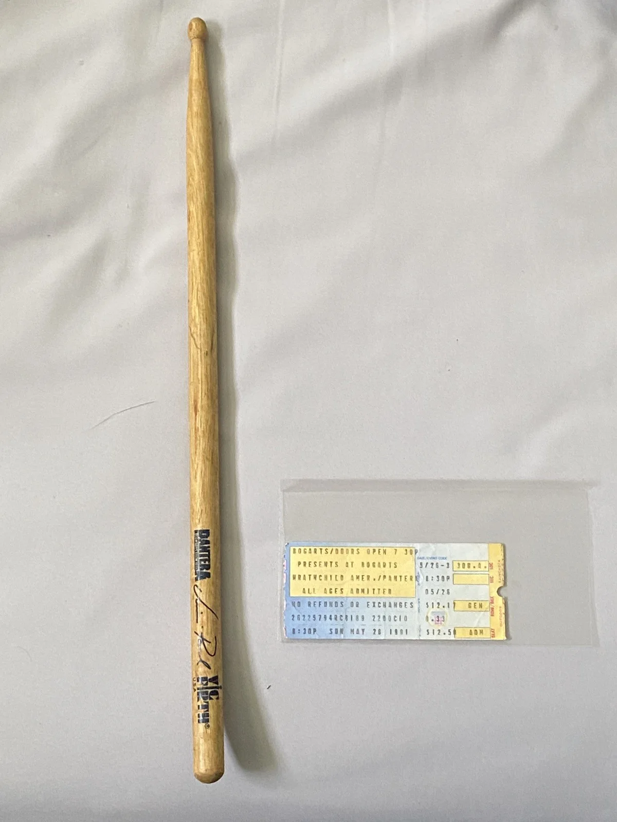 Pantera Cowboys From Hell Drum Stick Vinnie Paul 05/26/1991 Bogarts Cincinnati, изображение 4