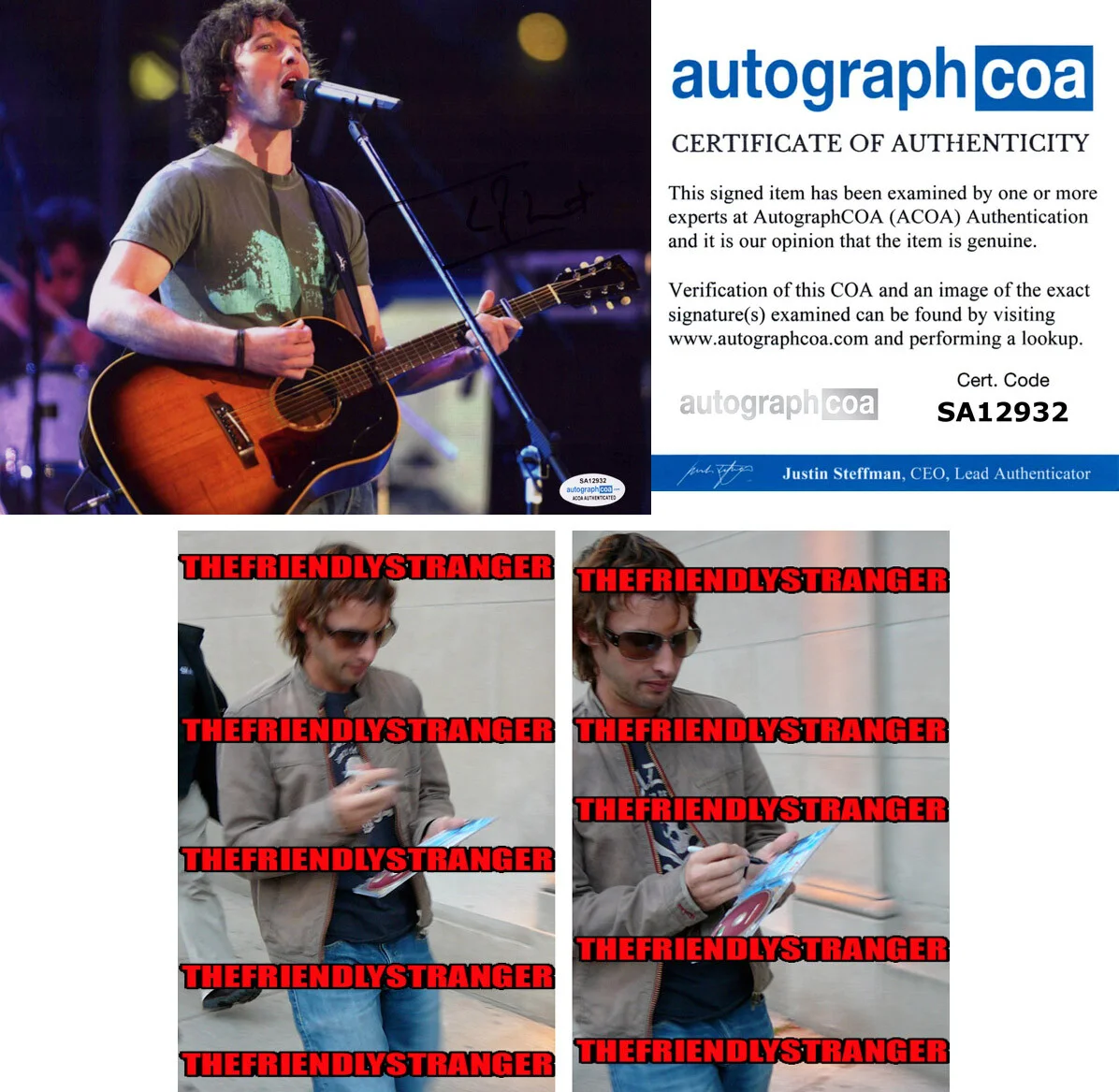 JAMES BLUNT — James Blunt signed Autographed 8x10 Photo SINGER PROOF Your'e Beautiful COA ACOA