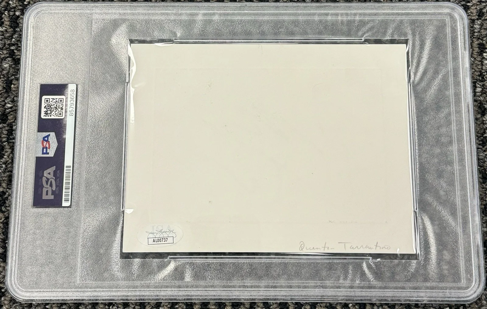 Quentin Tarantino — Quentin Tarantino Signed Autograph 4x6 Index Card PSA/DNA Encapsulated, image 2