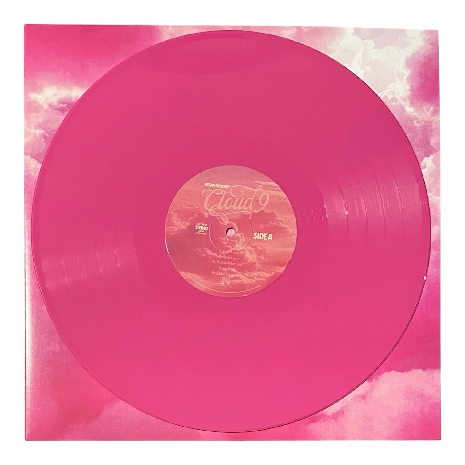 Megan Moroney Signed Autographed Cloud 9 Pink Vinyl Record ACOA, image 2