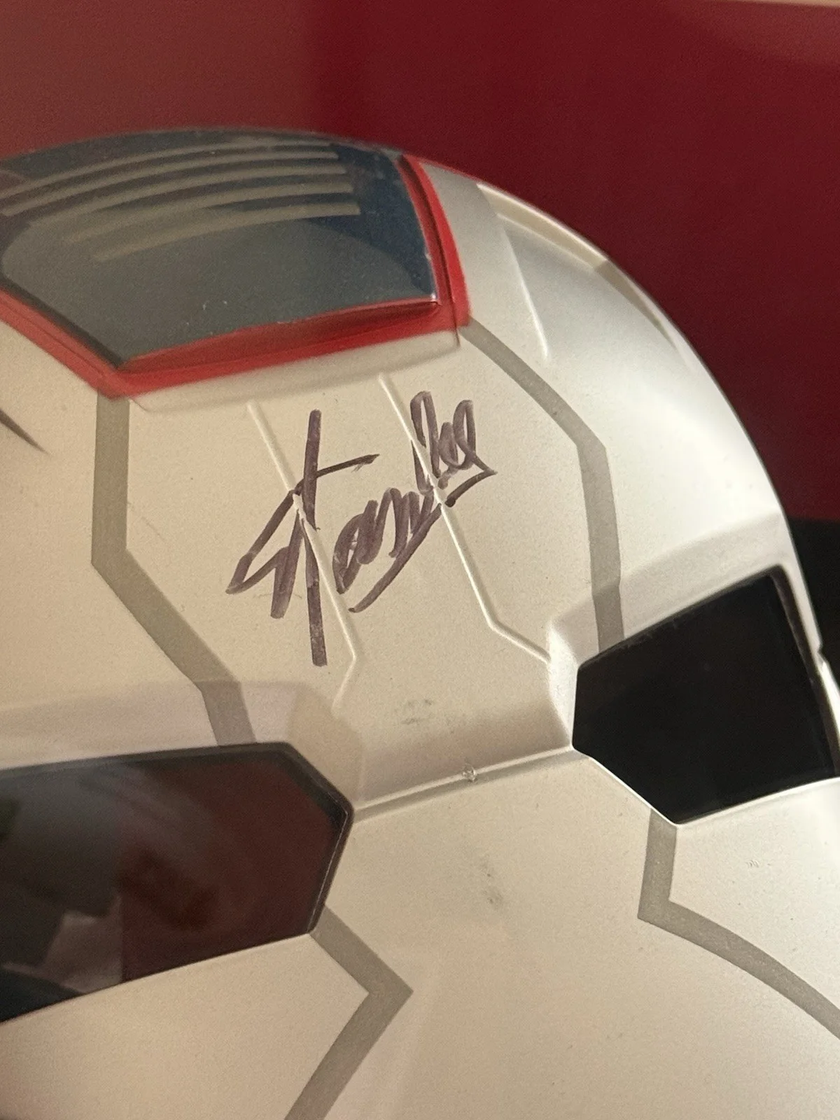 Authentic Signed Stan Lee Iron Patriot Helmet, image 3