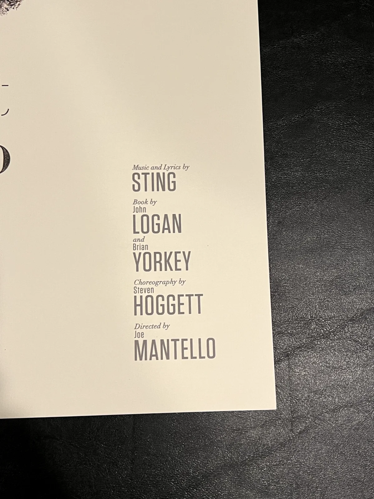 Sting — The Last Ship Opening Night Poster Hand Signed Sting Gift from Sting to G2U, изображение 4