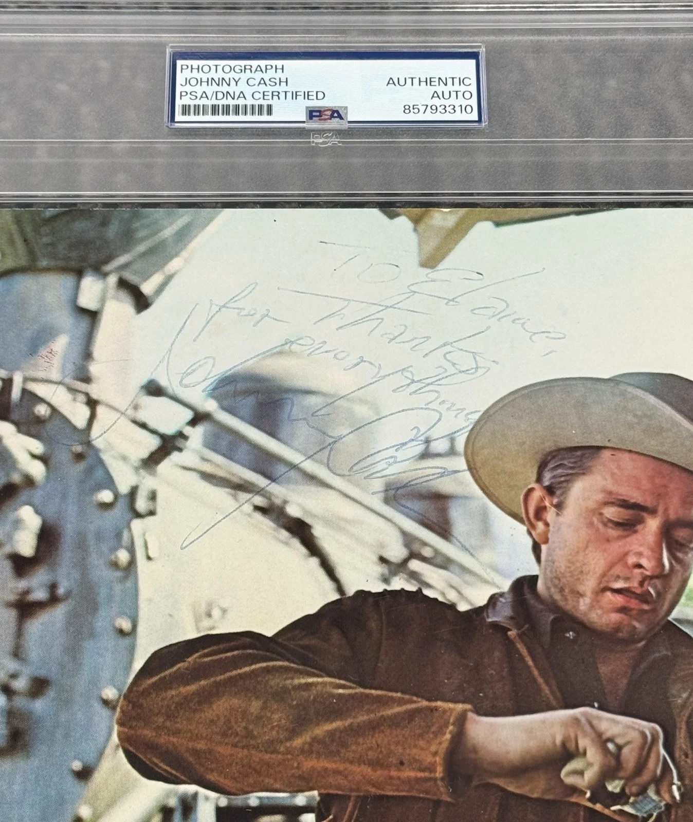 Johnny Cash Signed Autograph 1960 Ride This Train 8x10 Promo Photo PSA/DNA, изображение 2