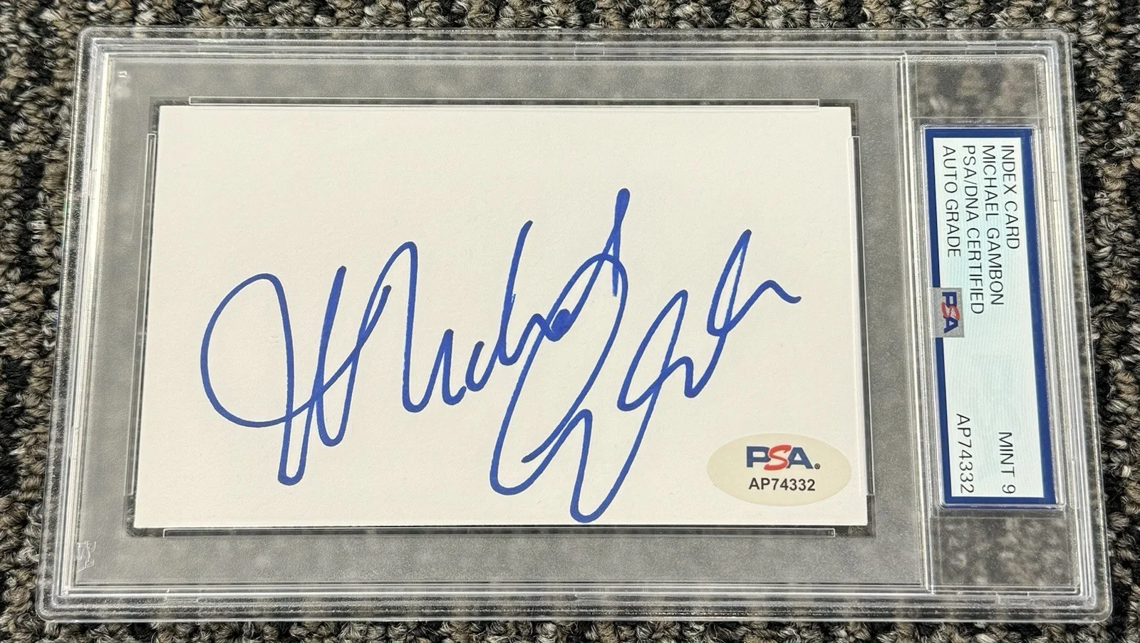Michael Gambon — Michael Gambon Signed Autograph 3x5 Index Card PSA/DNA Harry Potter Dumbledore