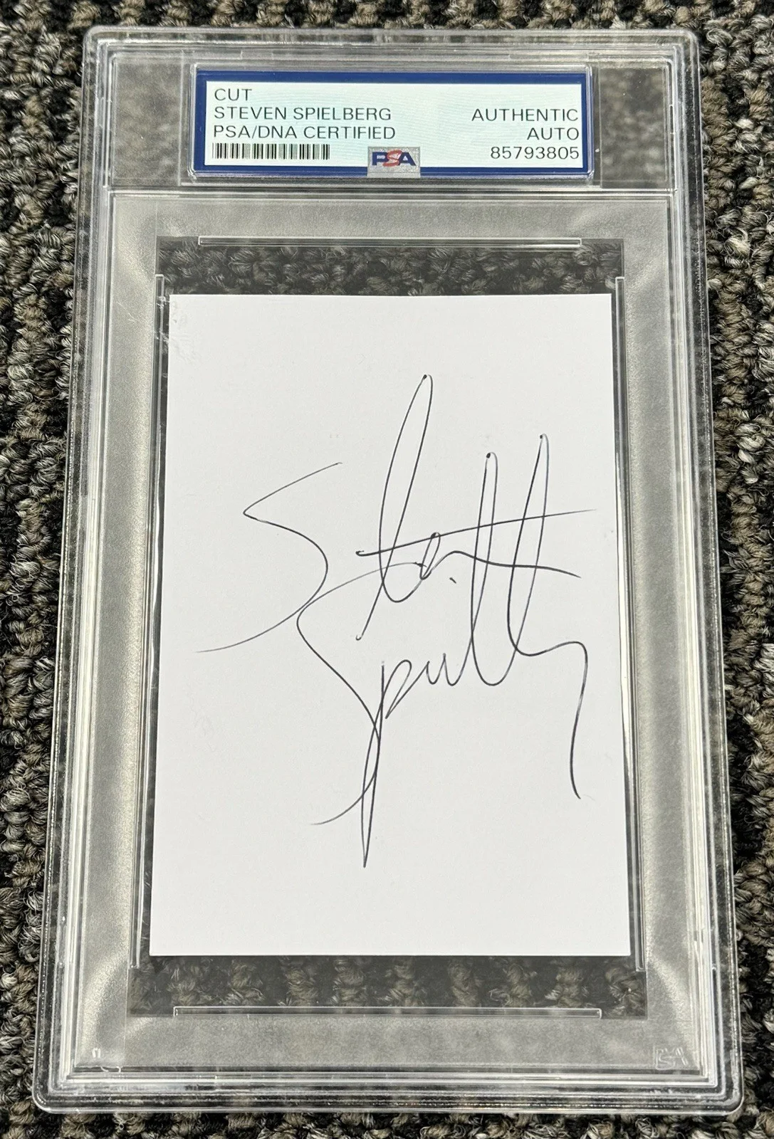 Steven Spielberg — Steven Spielberg Signed Autograph 3x4 Index Card PSA/DNA Encapsulated Star Wars