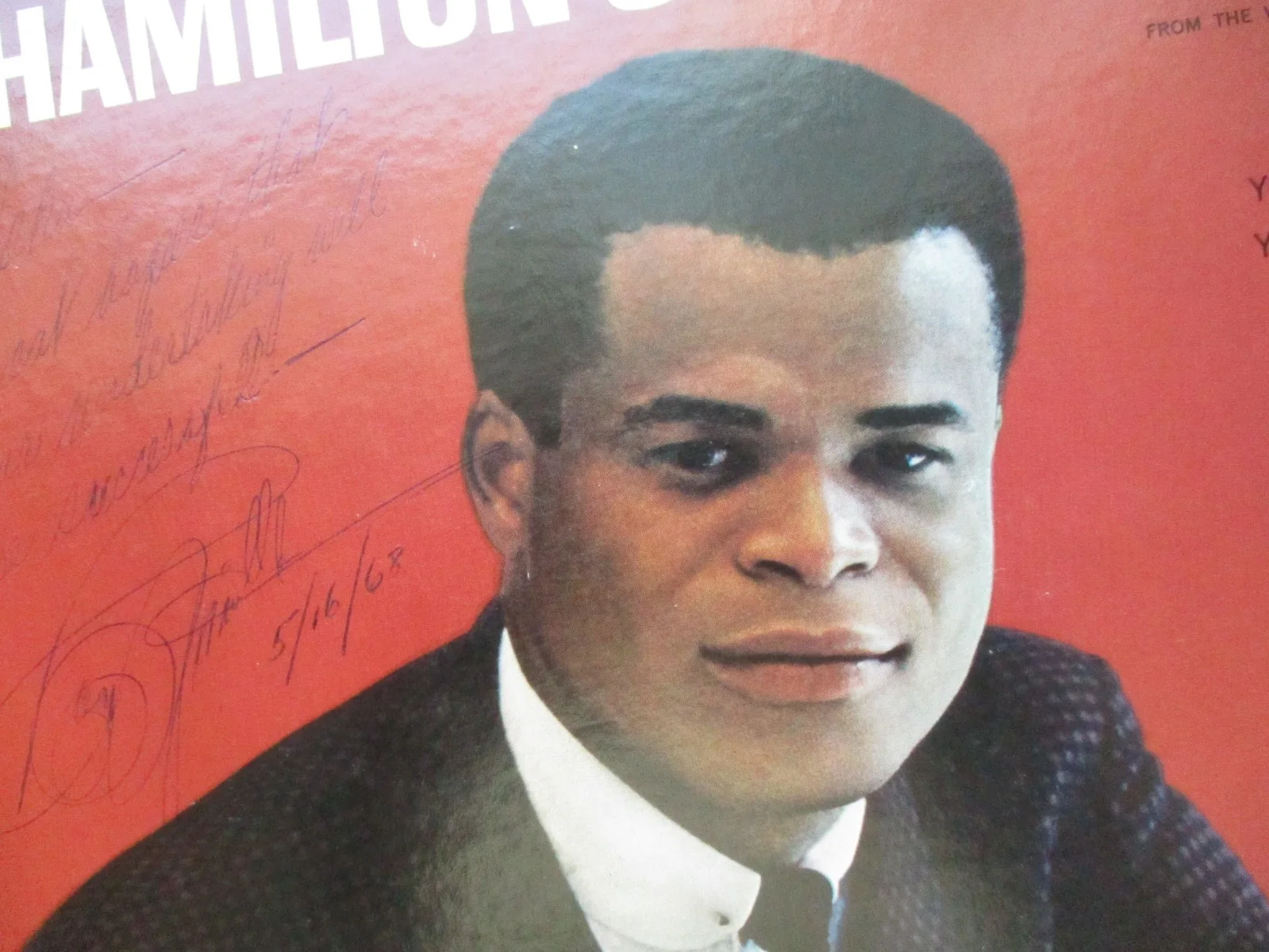 Roy Hamilton Greatest Hits Inscribed/signed on Cover from John Gilliland Estate, изображение 2