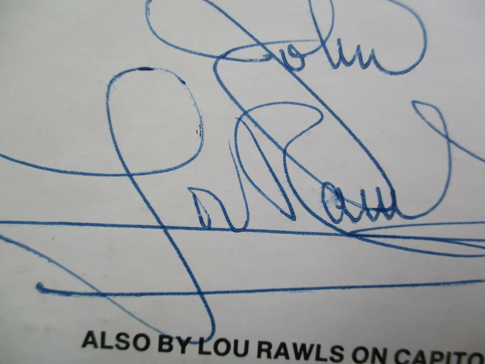 Lou Rawls "That's Lou" C Inscribed/signed back cover John Gilliland Estate, изображение 3