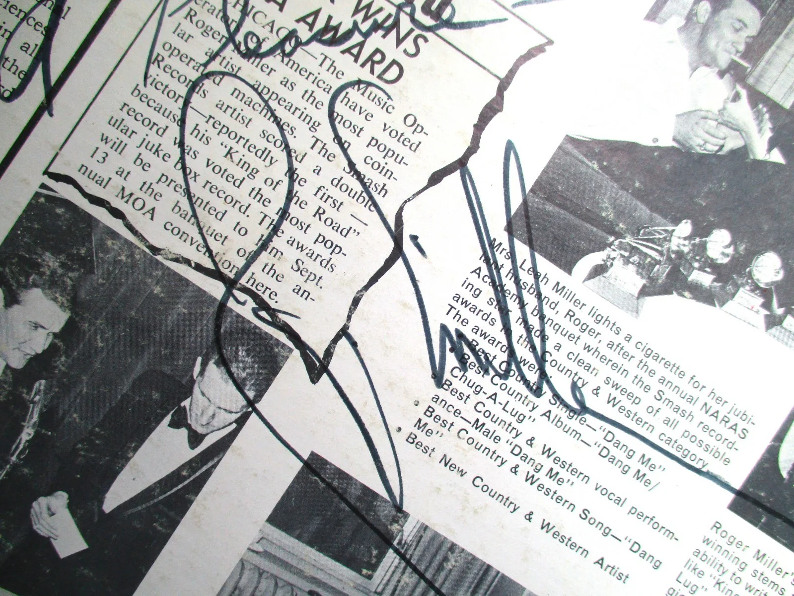 Roger Miller Signed Vinyl Record lp Inscribed Golden Hits John Gilliland Estate, image 4