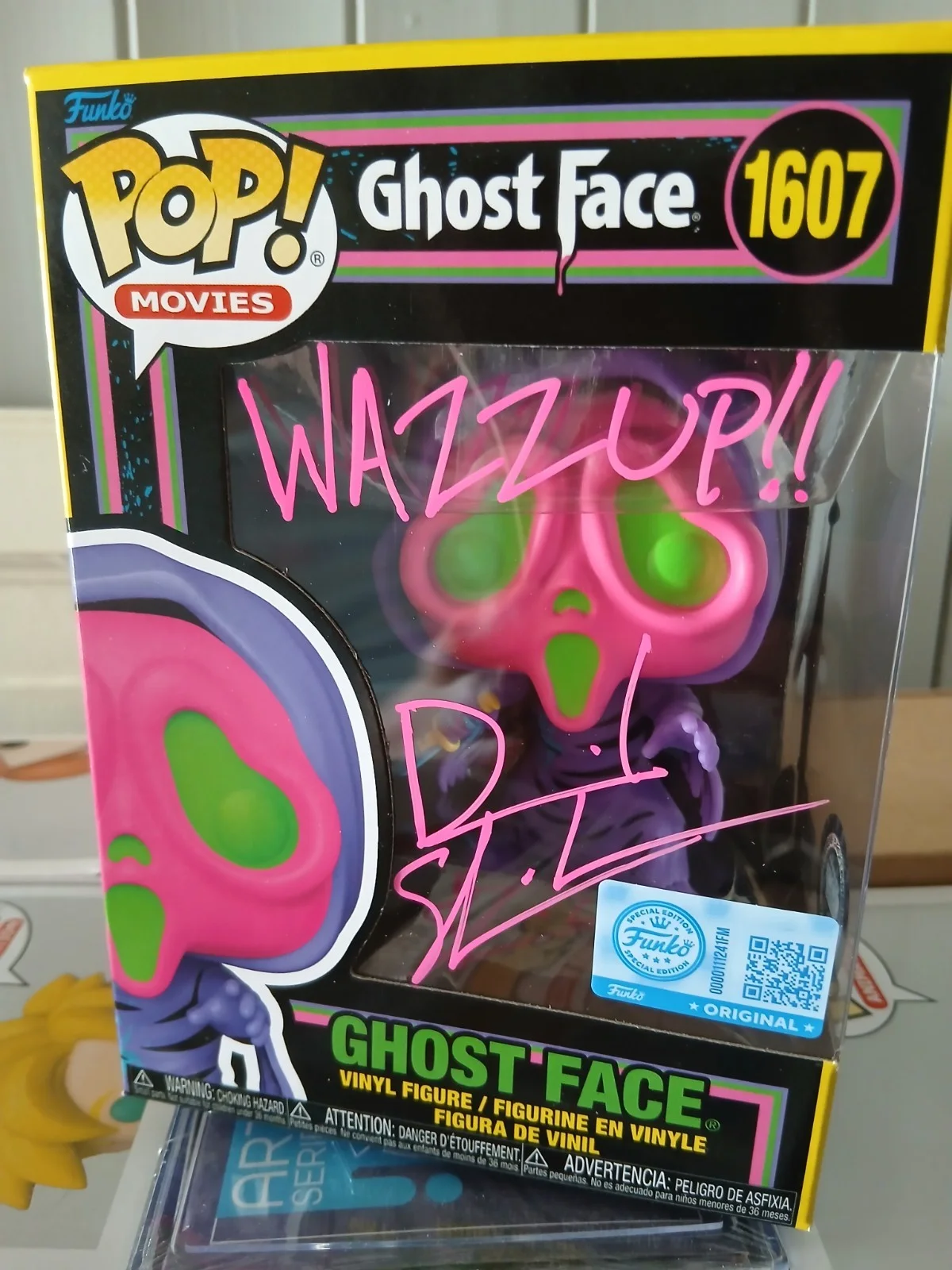 Dave Sheridan Autographed Scary Movie Wazz Up!! Ghost Face Funko Pop 8/25 OCCM, изображение 2