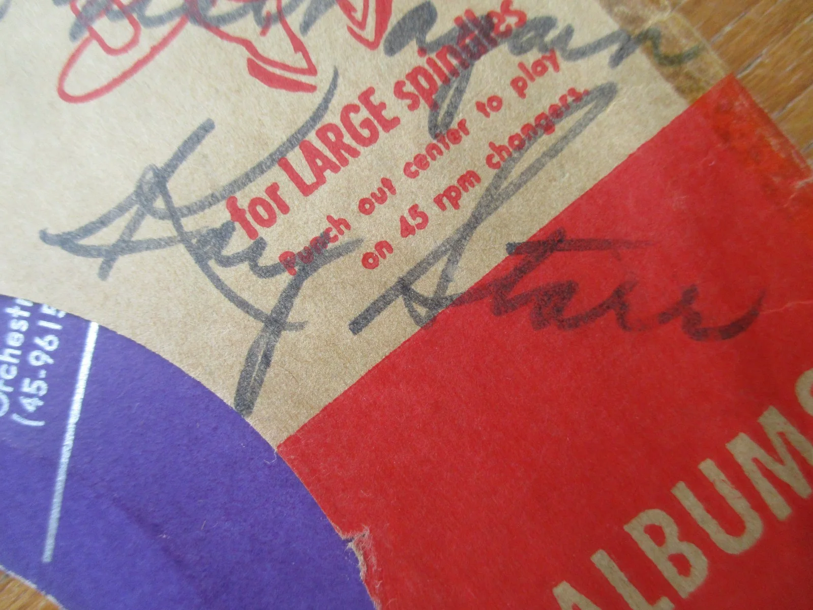 Kay Starr Wheel of Fortune 45 RPM signed on Sleeve RARE John Gilliland Estate, изображение 3