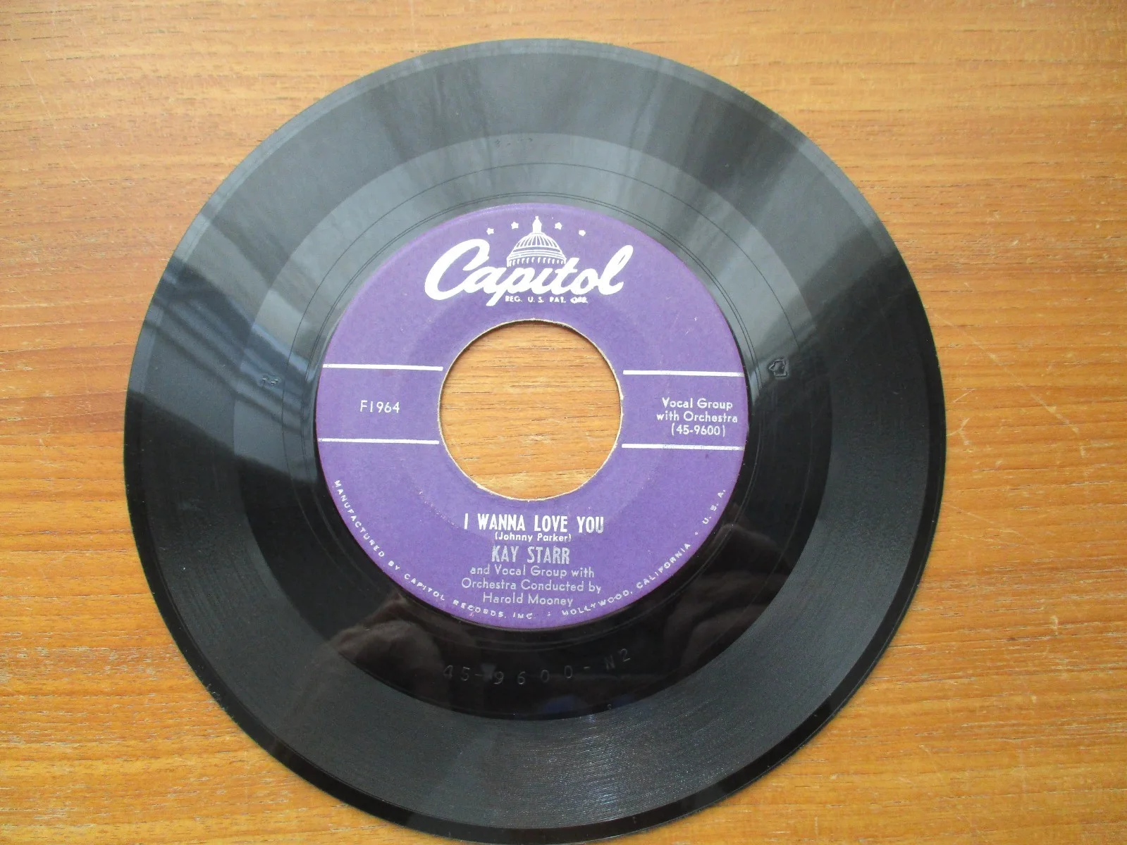 Kay Starr Wheel of Fortune 45 RPM signed on Sleeve RARE John Gilliland Estate, изображение 5