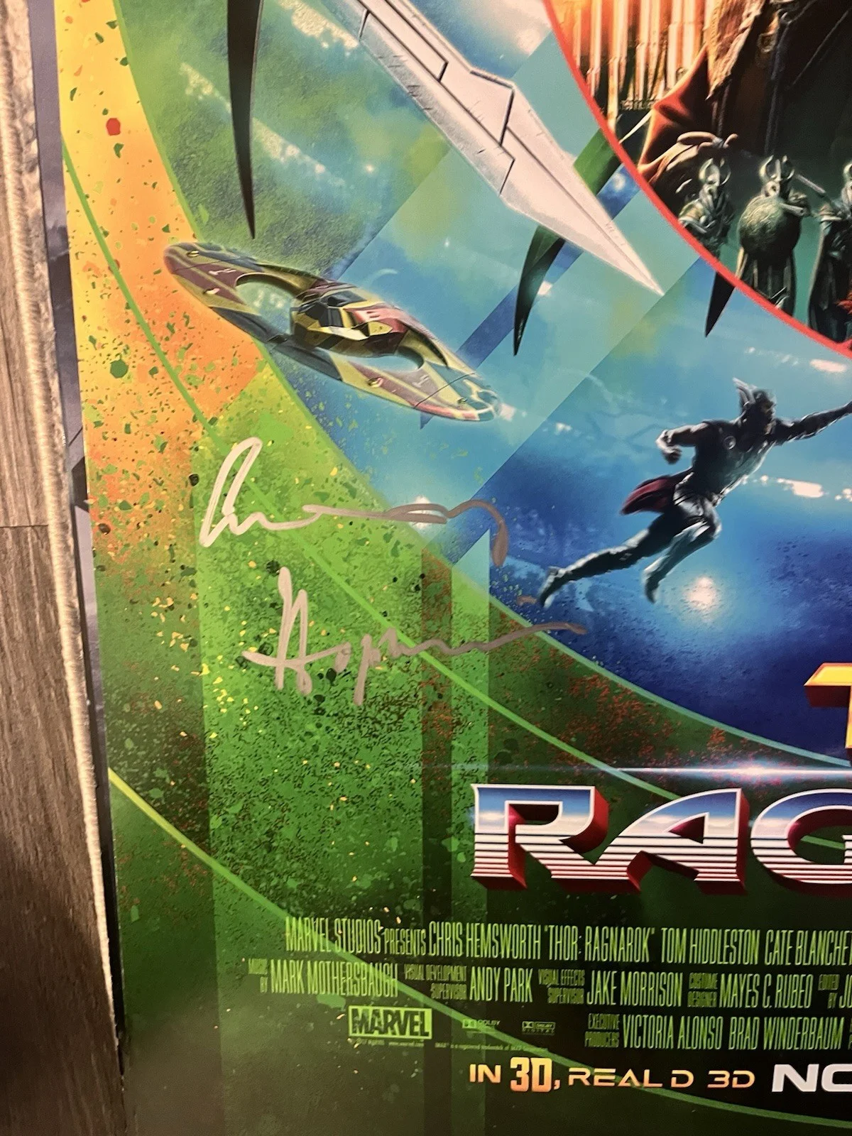 Thor Ragnarok D/S 27x40 Signed Cate Blanchett Anthony Hopkins, image 2