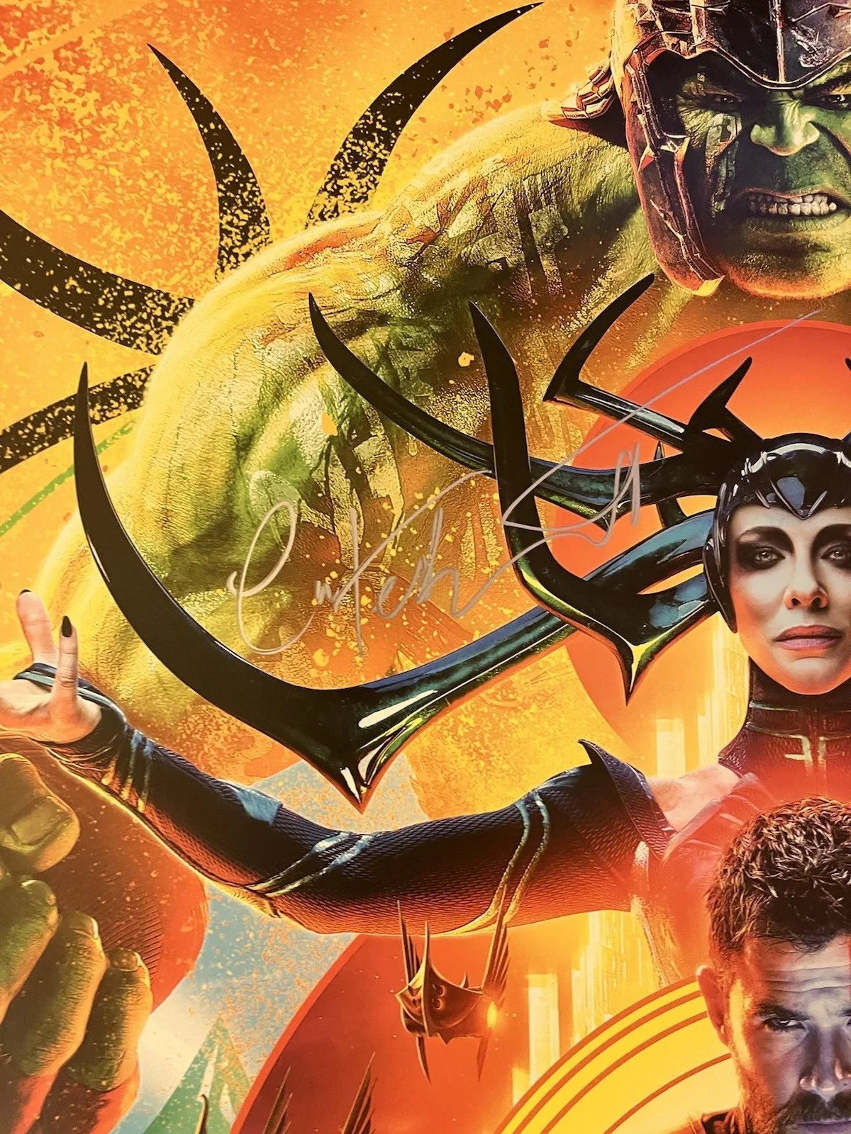 Thor Ragnarok D/S 27x40 Signed Cate Blanchett Anthony Hopkins, image 3