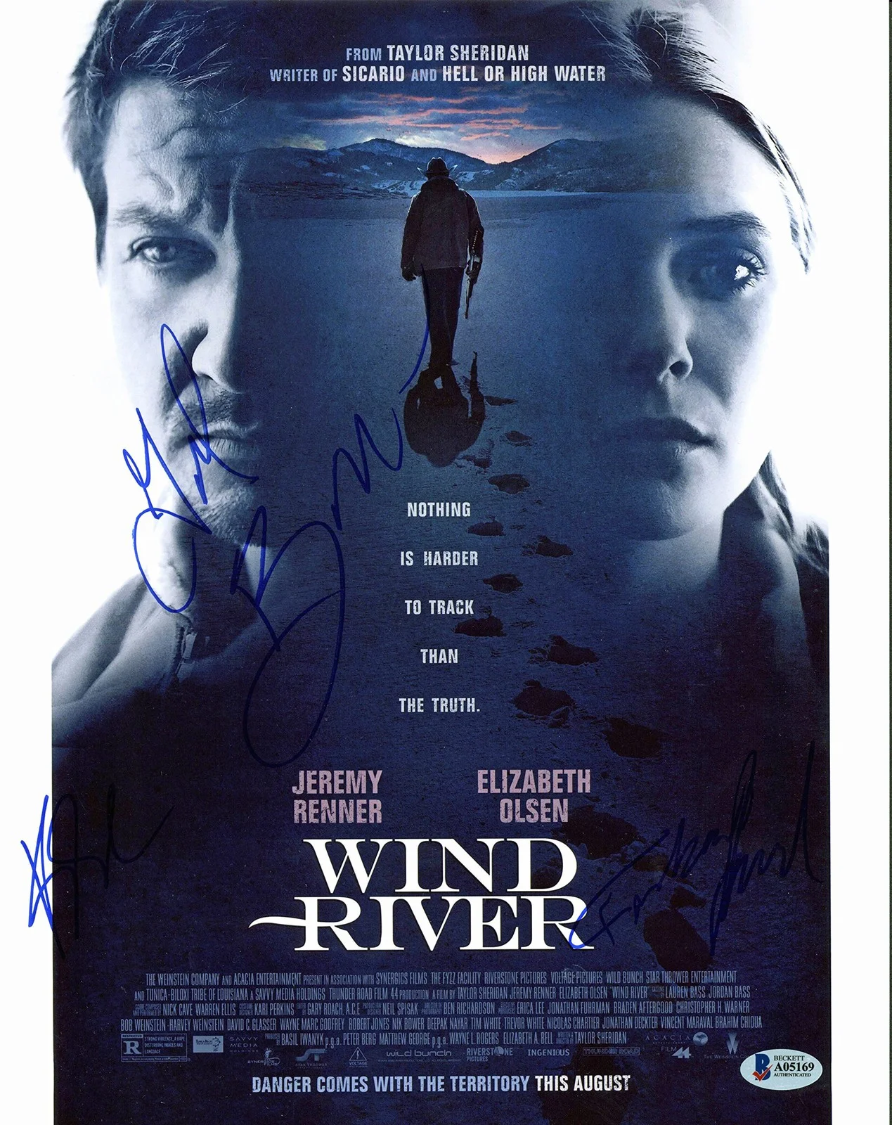 Kelsey Chow, Gil Birmingham, Tokala Clifford — Wind River (Chow, Birmingham +1) Authentic Signed 11x14 Photo BAS #A05169, image 4