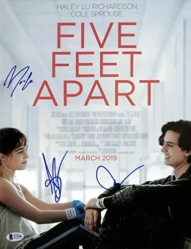 Ariana Guerra, Moises Arias, Justin Baldoni — Five Feet Apart (3) Guerra, Arias & Baldoni Signed 11x14 Photo BAS #A71986, изображение 3