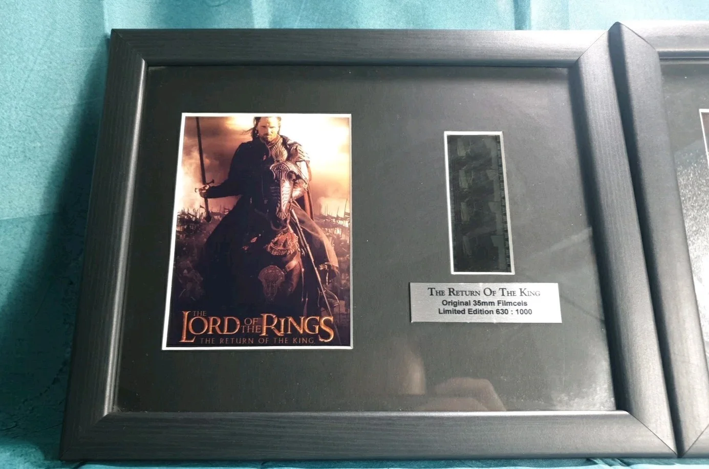2X The Lord of the Rings 35mm Film Cell Display Piece Approx 29x24 cm Framed, изображение 2