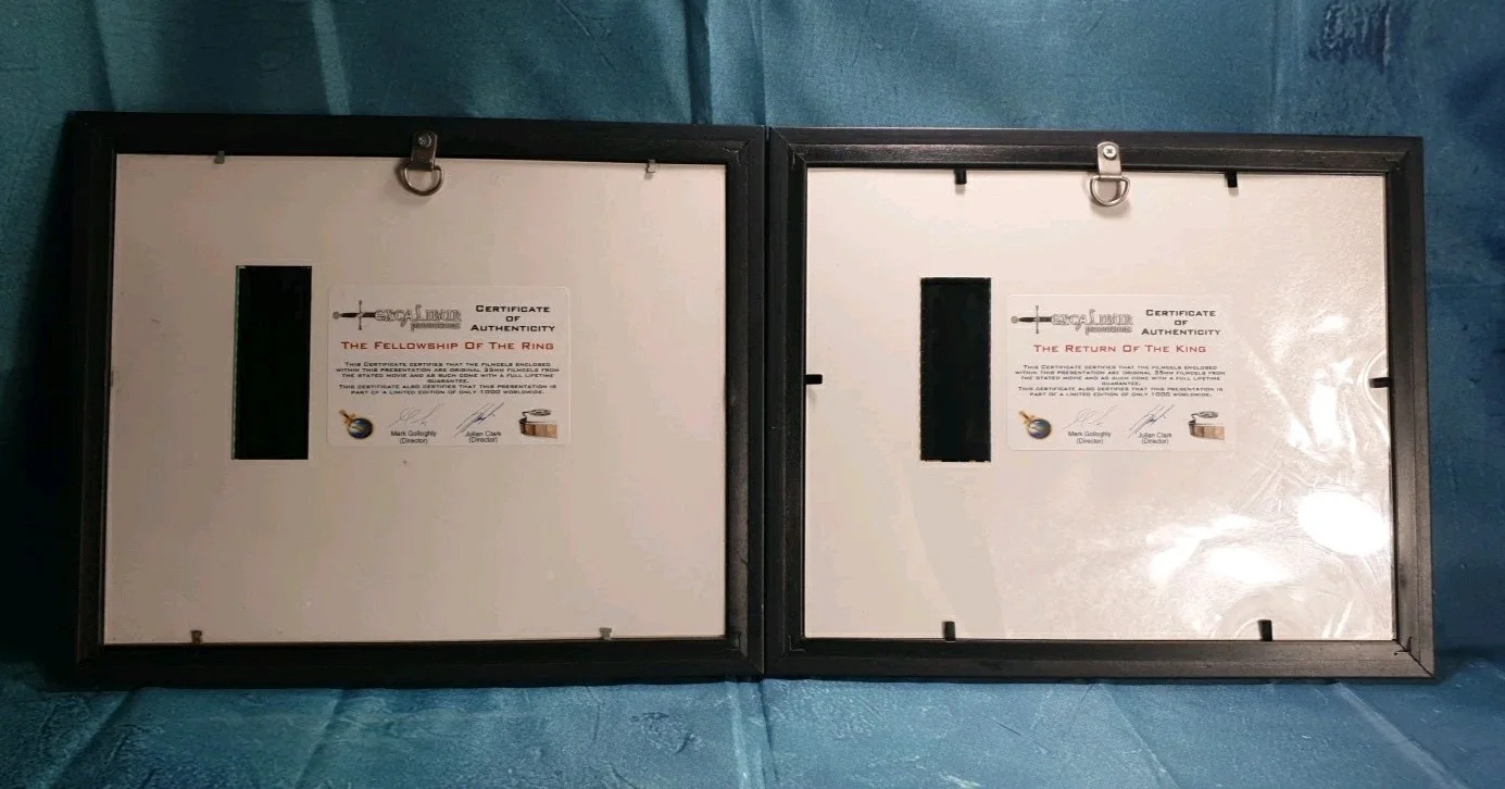 2X The Lord of the Rings 35mm Film Cell Display Piece Approx 29x24 cm Framed, изображение 4