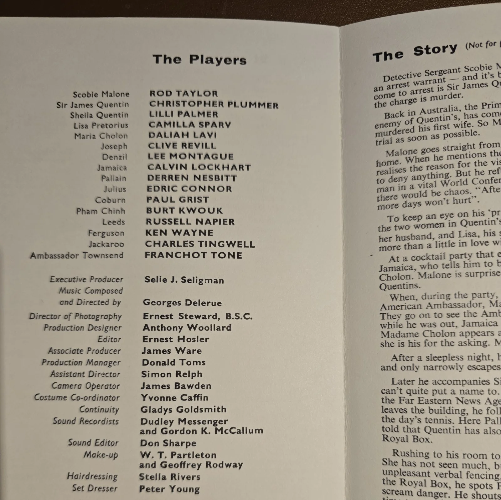 NOBODY RUNS FOREVER press book screening Rod Taylor Lilli Palmer Camilla Sparv, изображение 3