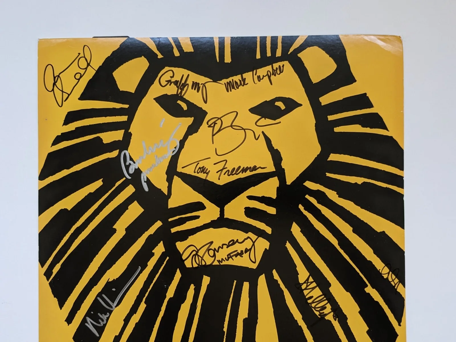 THE LION KING MUSICAL Cast SIGNED POSTER Disney TOUR Broadway 14" by 22" Unframe, image 5