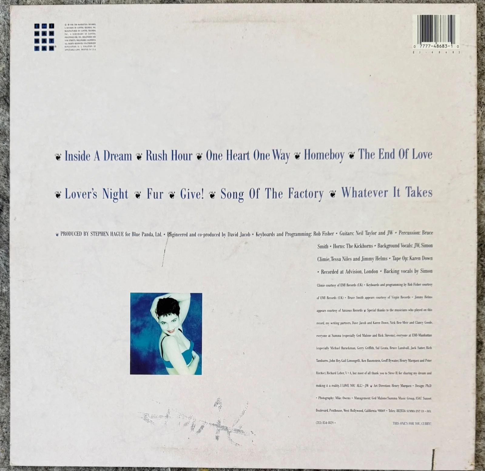 Jane Wiedlin : signed Fur autographed Lp vinyl ( The Go-Go's ), image 2