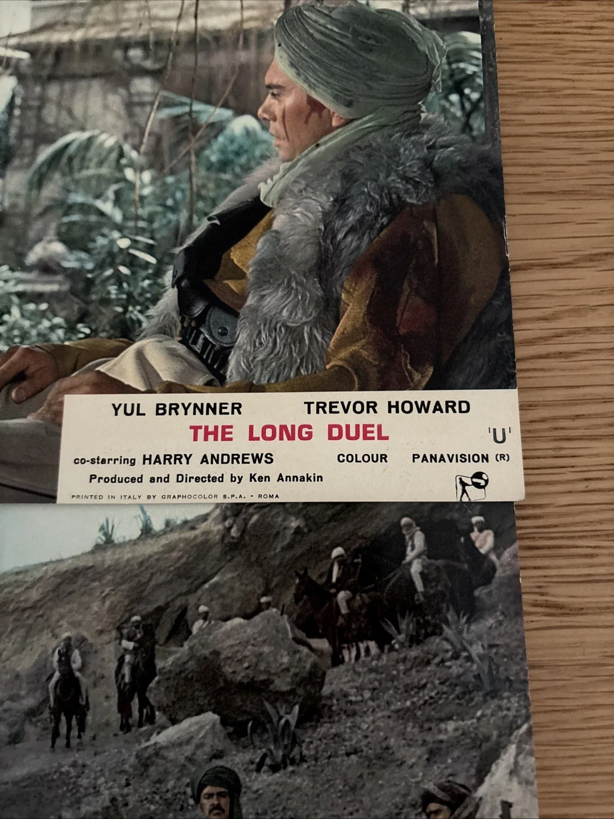 THE LONG DUEL 10 x 8 LOBBY CARD YUL BRYNNER TREVOR HOWARD 1967 set of 3, изображение 2