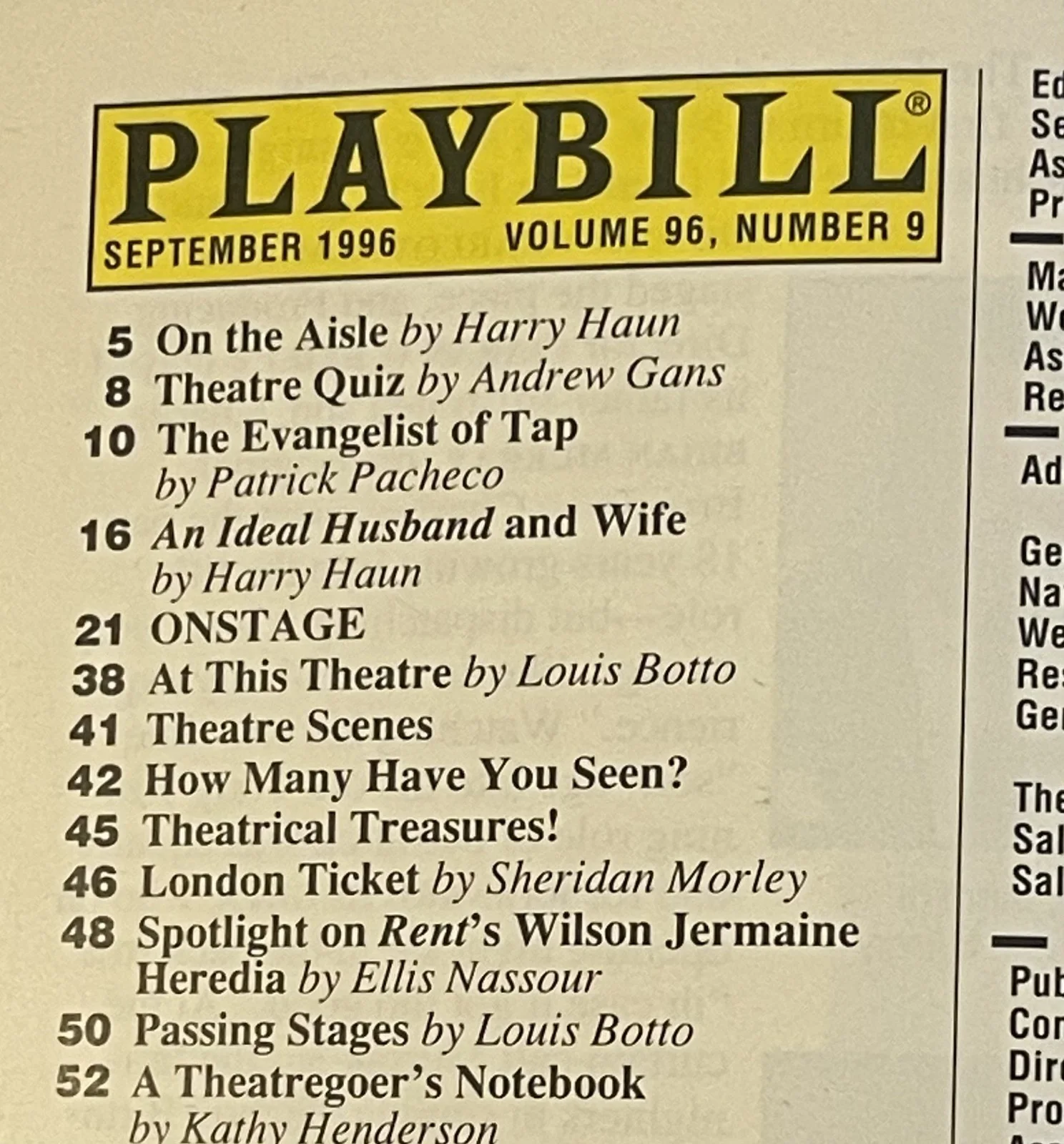 Betty Buckley — "Love, Betty Buckley" Signed "Sunset Boulevard" Broadway Playbill - Sept 1996, изображение 3