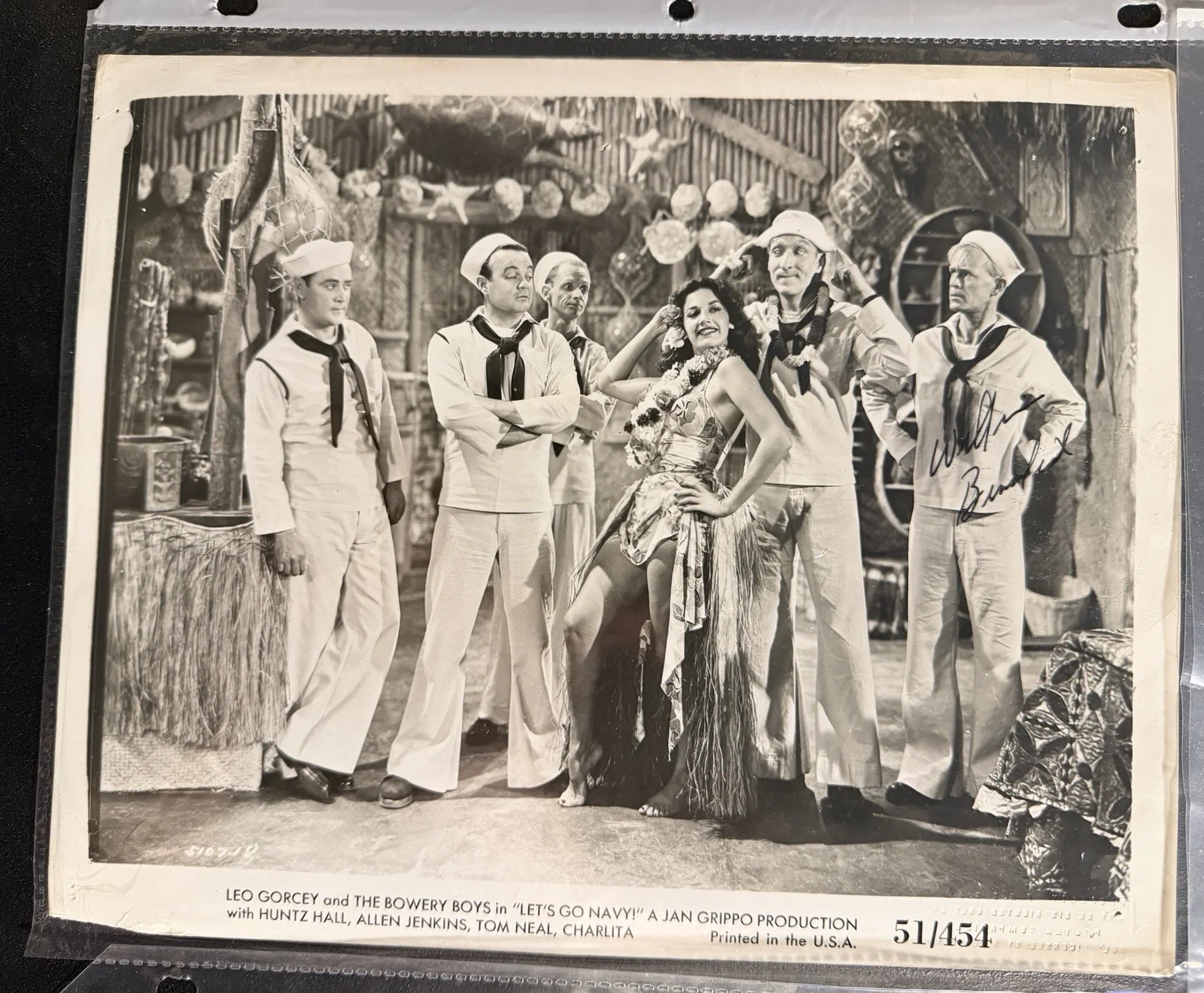 William Benedict — 4 lot 8x10s SIGNED by William "Billy" Benedict in LET’S GO NAVY! The Bowery Boys, image 2