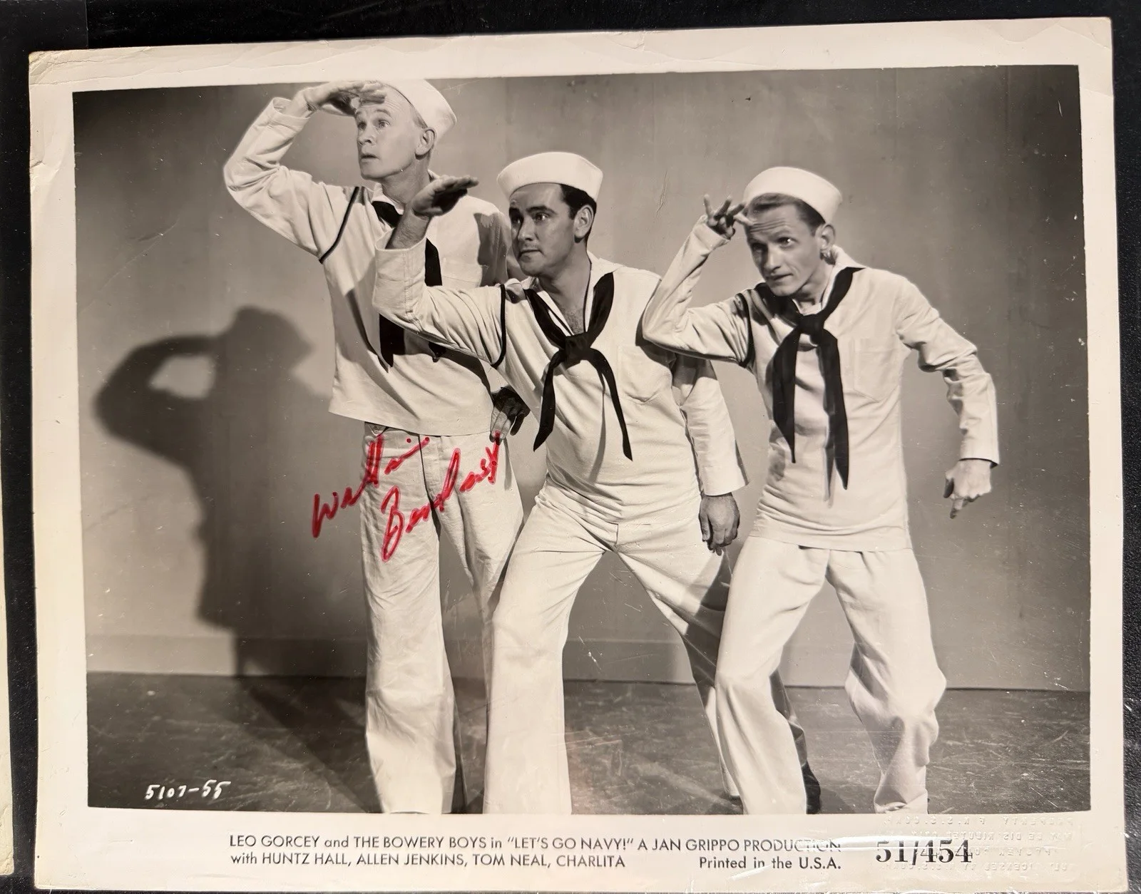 William Benedict — 4 lot 8x10s SIGNED by William "Billy" Benedict in LET’S GO NAVY! The Bowery Boys, image 5