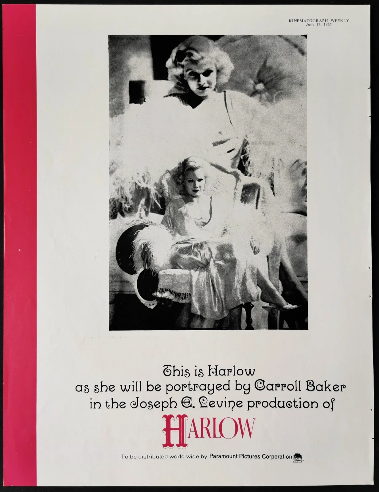 AMOROUS ADVENTURES OF MOLL FLANDERS 1965 Kim Novak Richard Johnson TRADE ADVERT, изображение 2