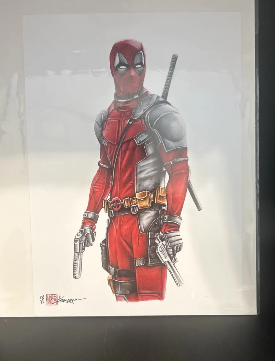 THANG NGUYEN — THANG NGUYEN Marvel Comics Deadpool 8x12 Thang Nguyen Signed Auto Lithograph