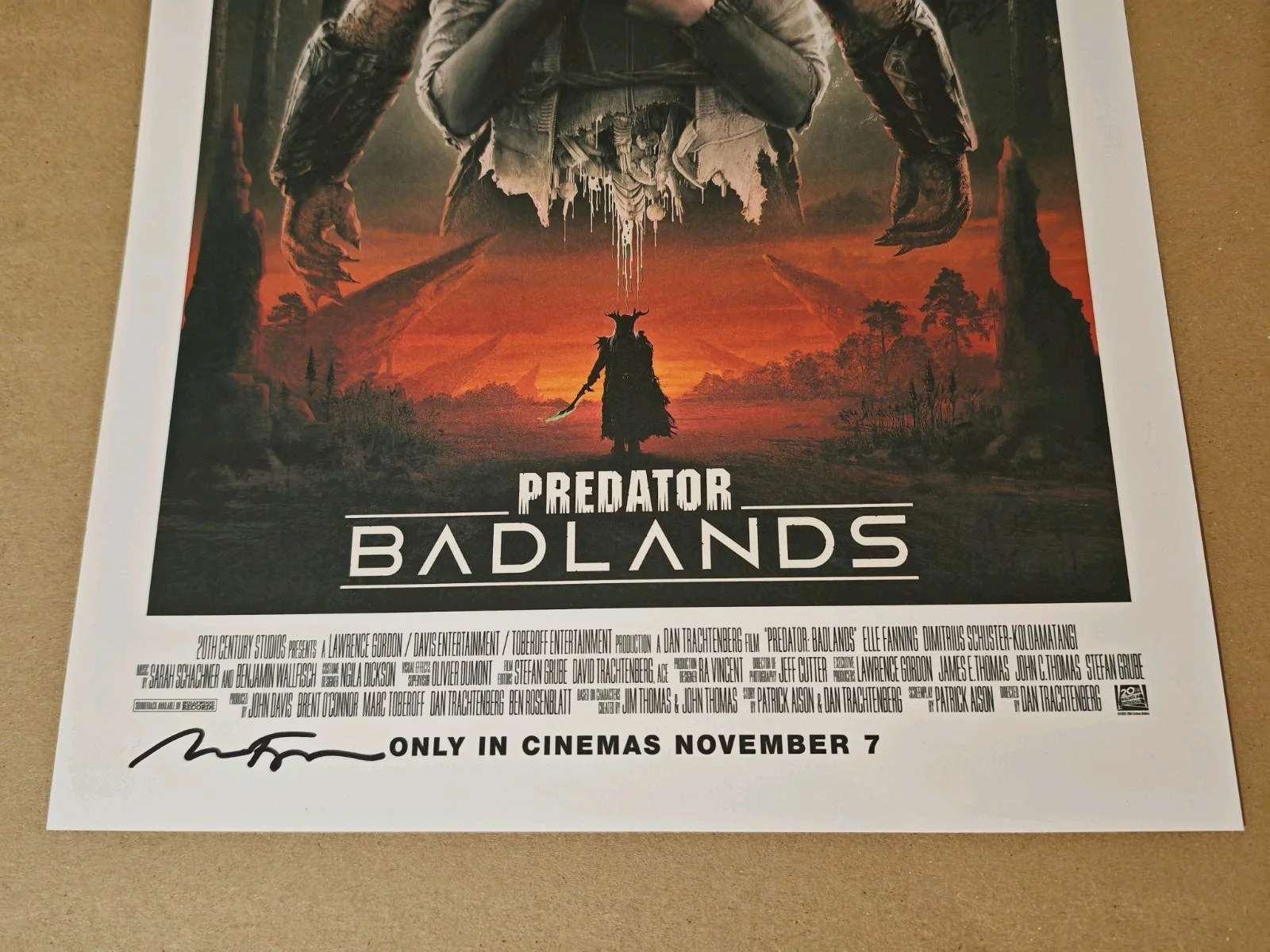 Matt Ferguson - Predator Badlands - Signed A3 Print, image 3