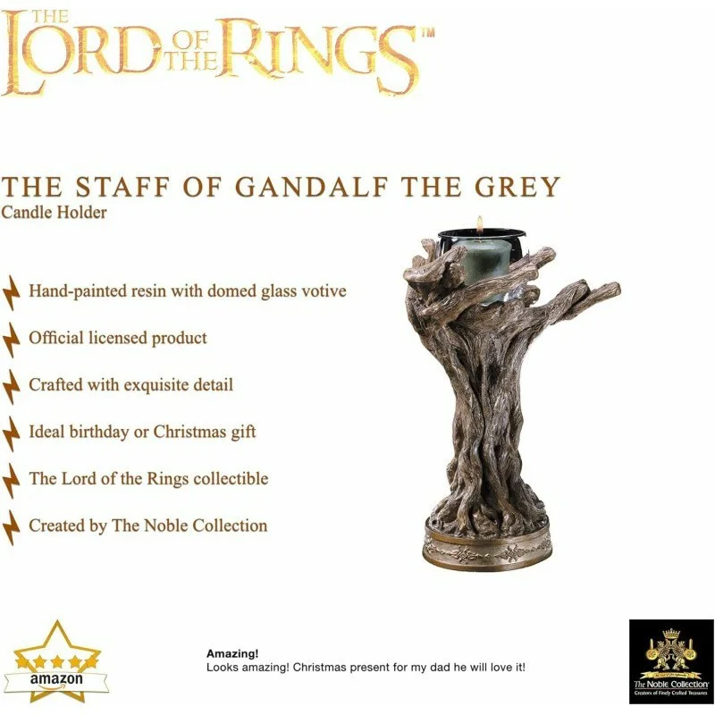 LOTR - Gandalf Staff Candle Holder : Noble Collection, изображение 3