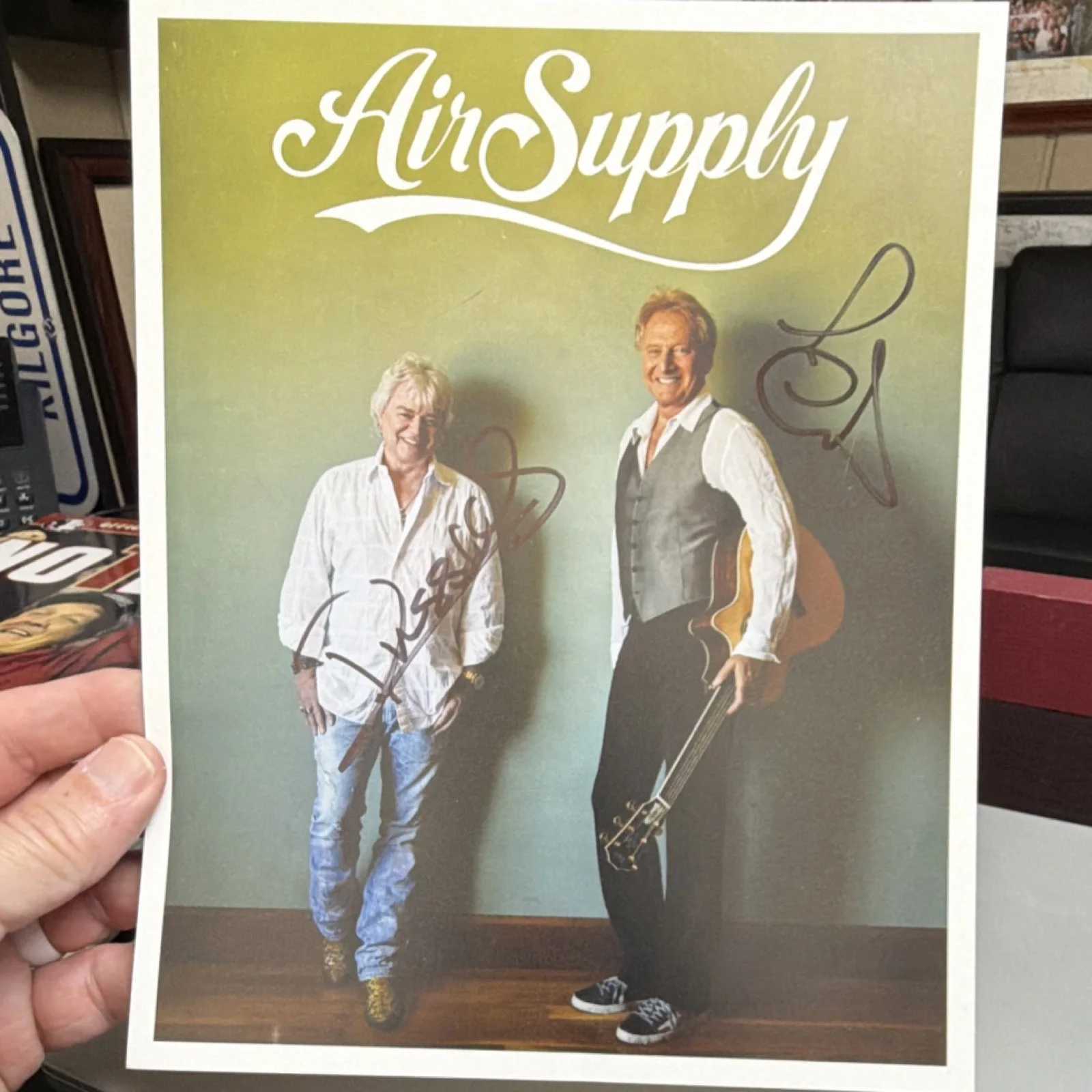 Air Supply Original Autographed 8x10 Photo Signed by Two Members, изображение 4
