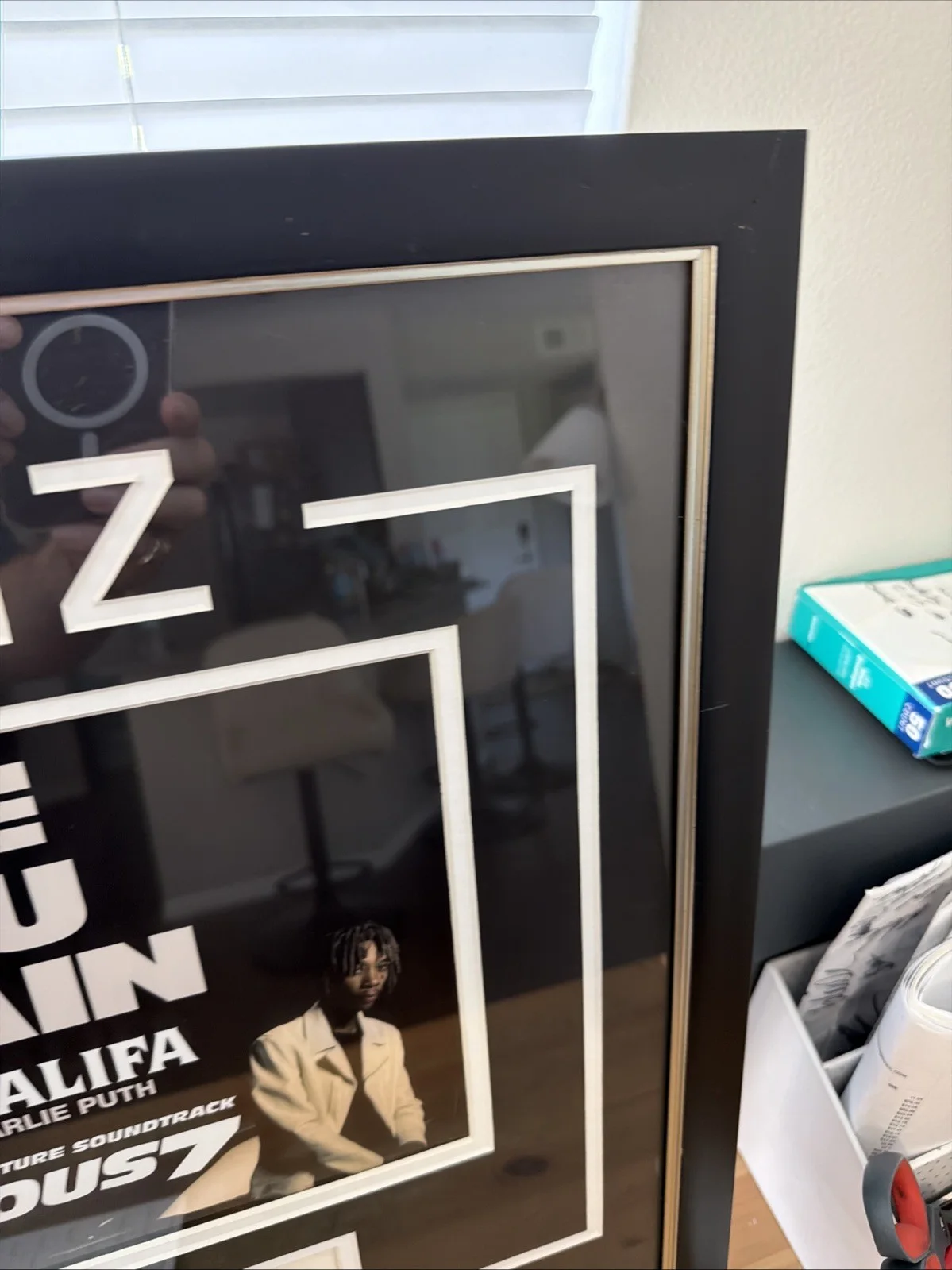 WIZ KHALIFA MUSIC STAR SEE YOU AGAIN SIGNED AUTOGRAPH DOUBLE MATTED FRAMED JSA, image 5