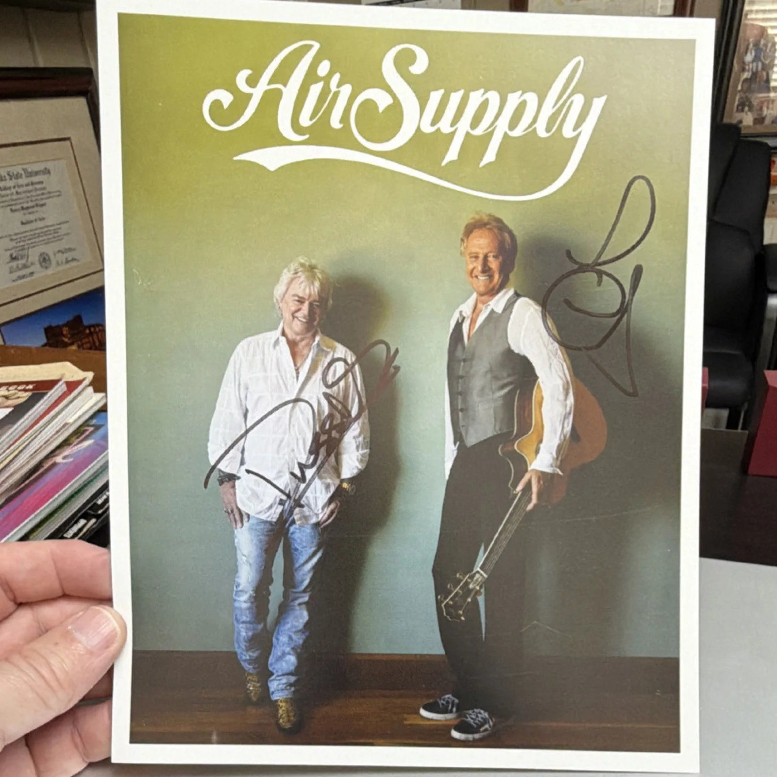 Air Supply Original Autographed Photo Signed by Both Members, image 4