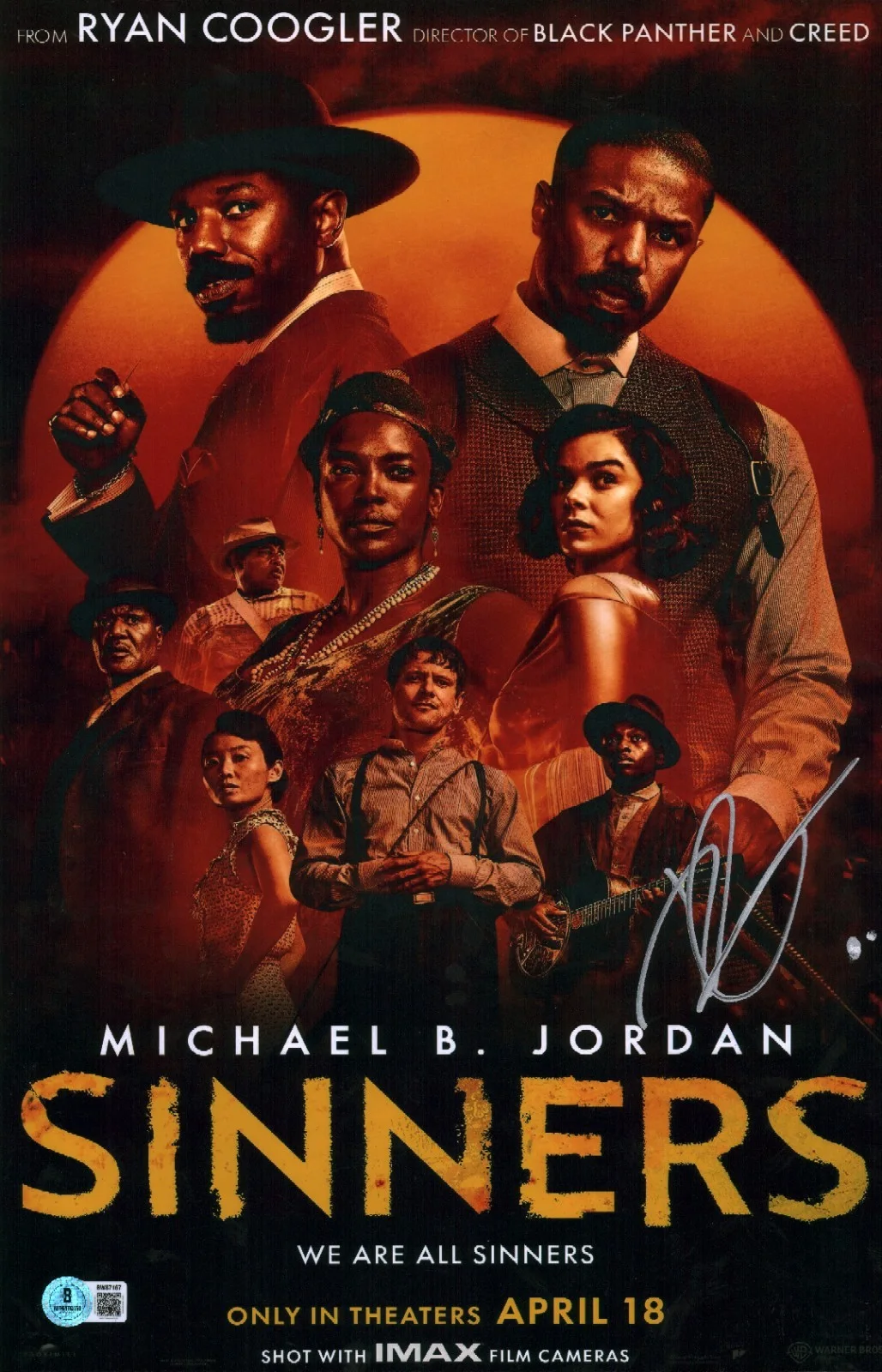 ryan coogler — Ryan Coogler SIGNED Sinners Director Acclaimed Legend 11x17 Photo Poster COA BAS