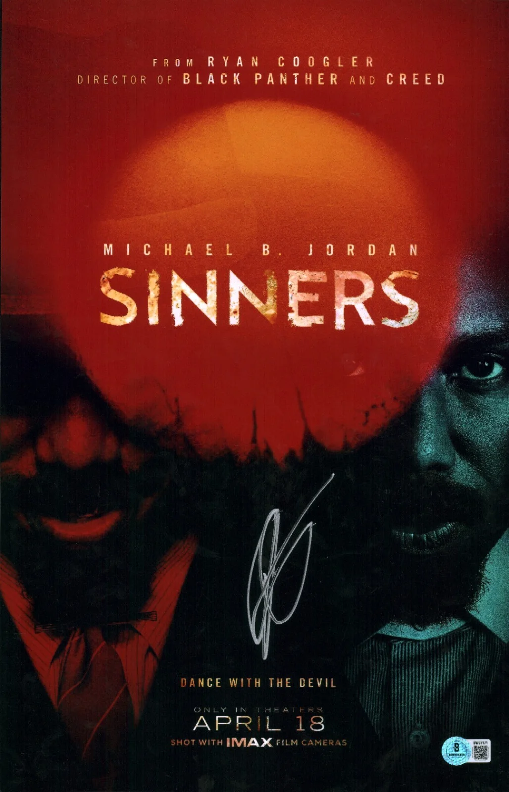 ryan coogler — Ryan Coogler SIGNED Sinners Director Acclaimed Legend 11x17 Photo Poster COA BAS