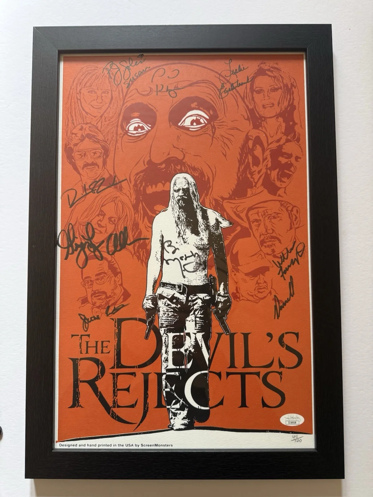 Sid Haig — Devil’s Rejects 11x17 Signed Cast Print Poster Autographed x9 Sid Haig COA, image 2