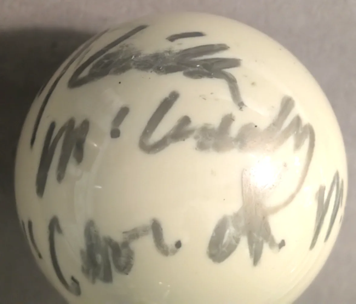 Excellent "The Color of Money" Keith McCreedy Pro Signed Cue Ball Autographed, изображение 3