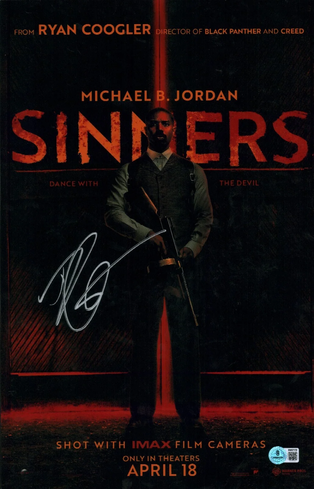 ryan coogler — Ryan Coogler SIGNED Sinners Director Acclaimed Legend 11x17 Photo Poster COA BAS