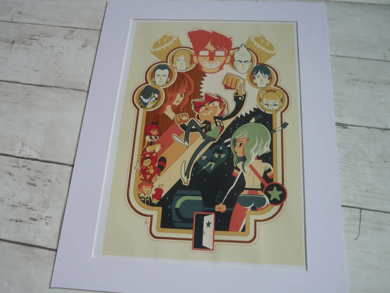 Ready to Framed mounted 14x11 inchs Poster Film scott pilgrim vs the world fight, изображение 2