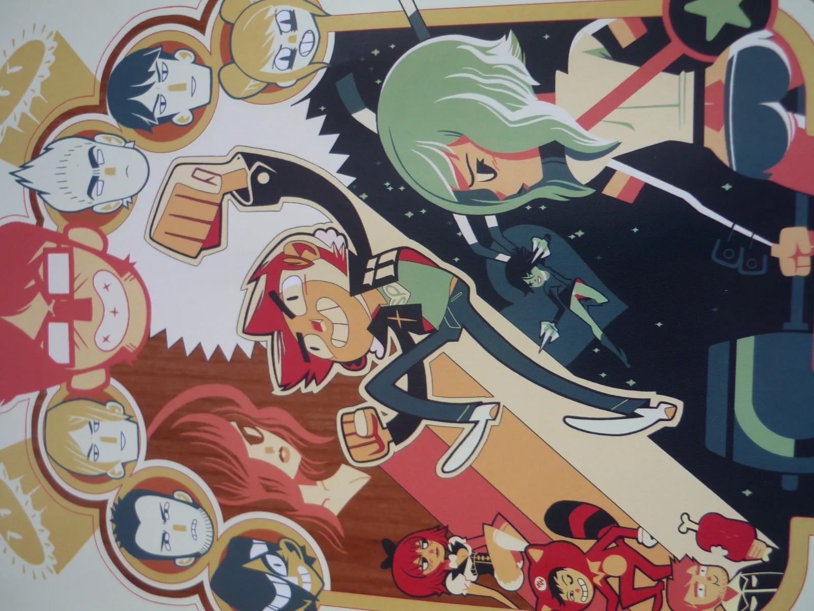 Ready to Framed mounted 14x11 inchs Poster Film scott pilgrim vs the world fight, изображение 3
